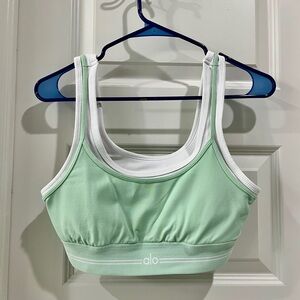 ALO Airbrush Better Together Bra in Spearmint